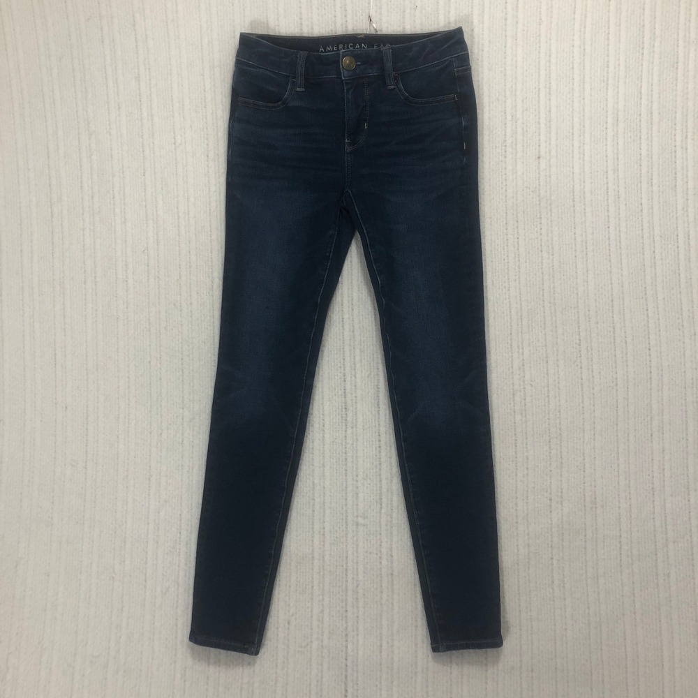 American Eagle Jeggings Dark Wash High Waisted The Dream Jean Size 0